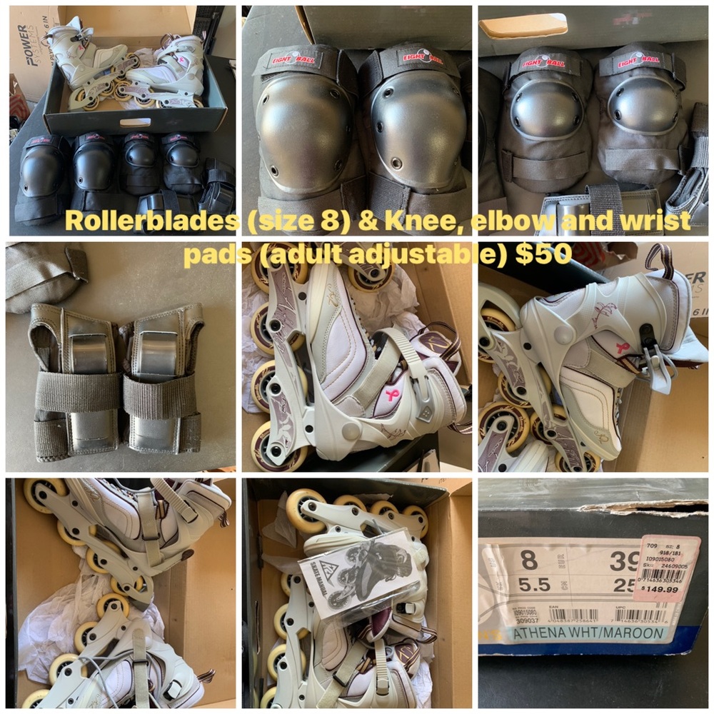 Rollerblades (including protective pads)